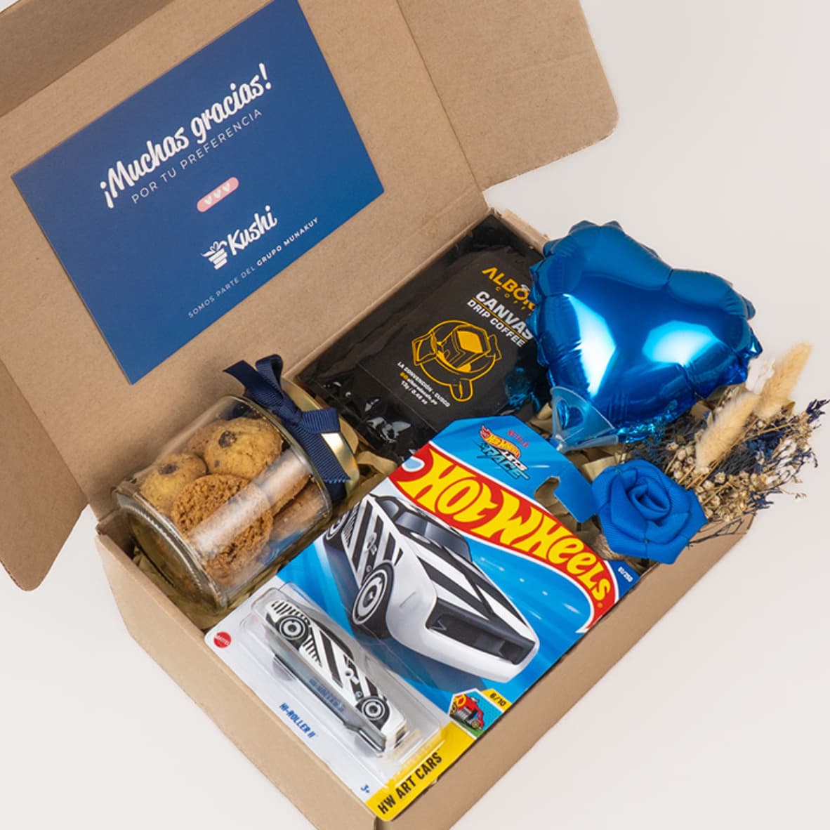 Box día del novio con carrito hot-wheels