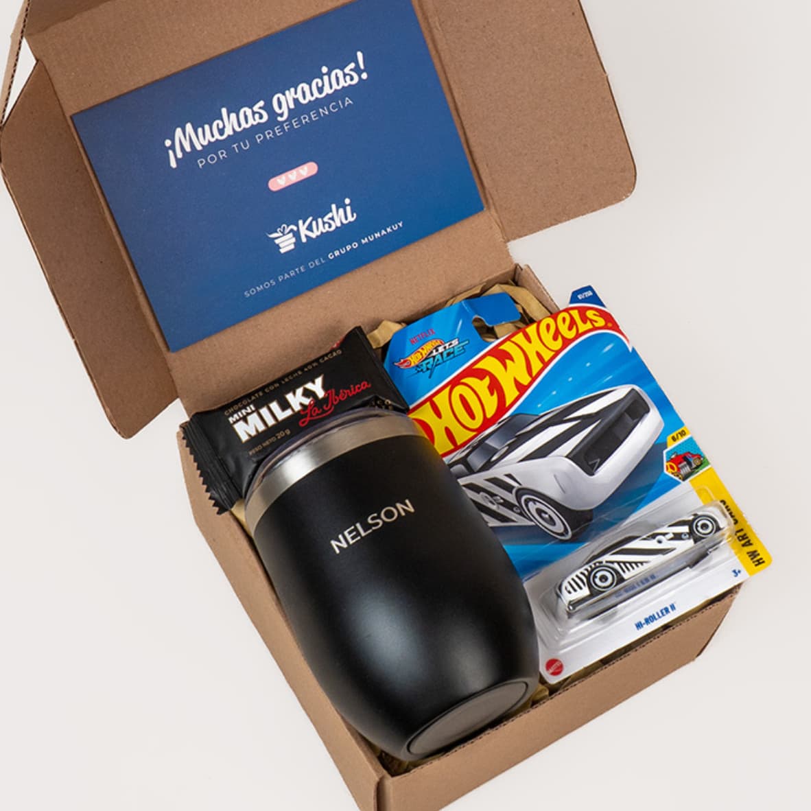 Box día del novio con carrito hot-wheels