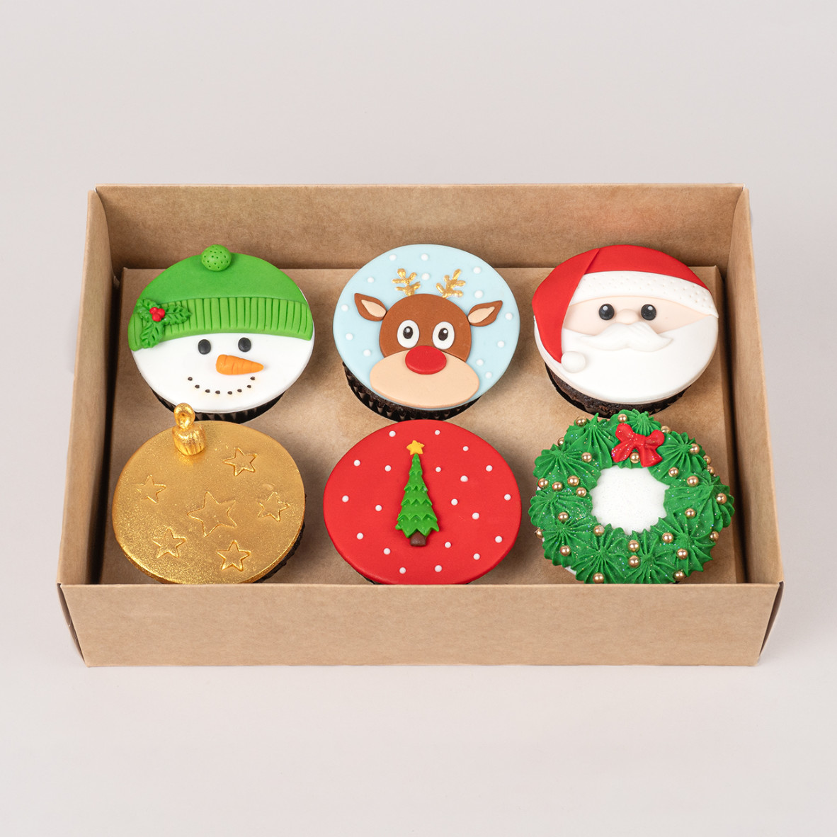 Cupcakes navideños x6