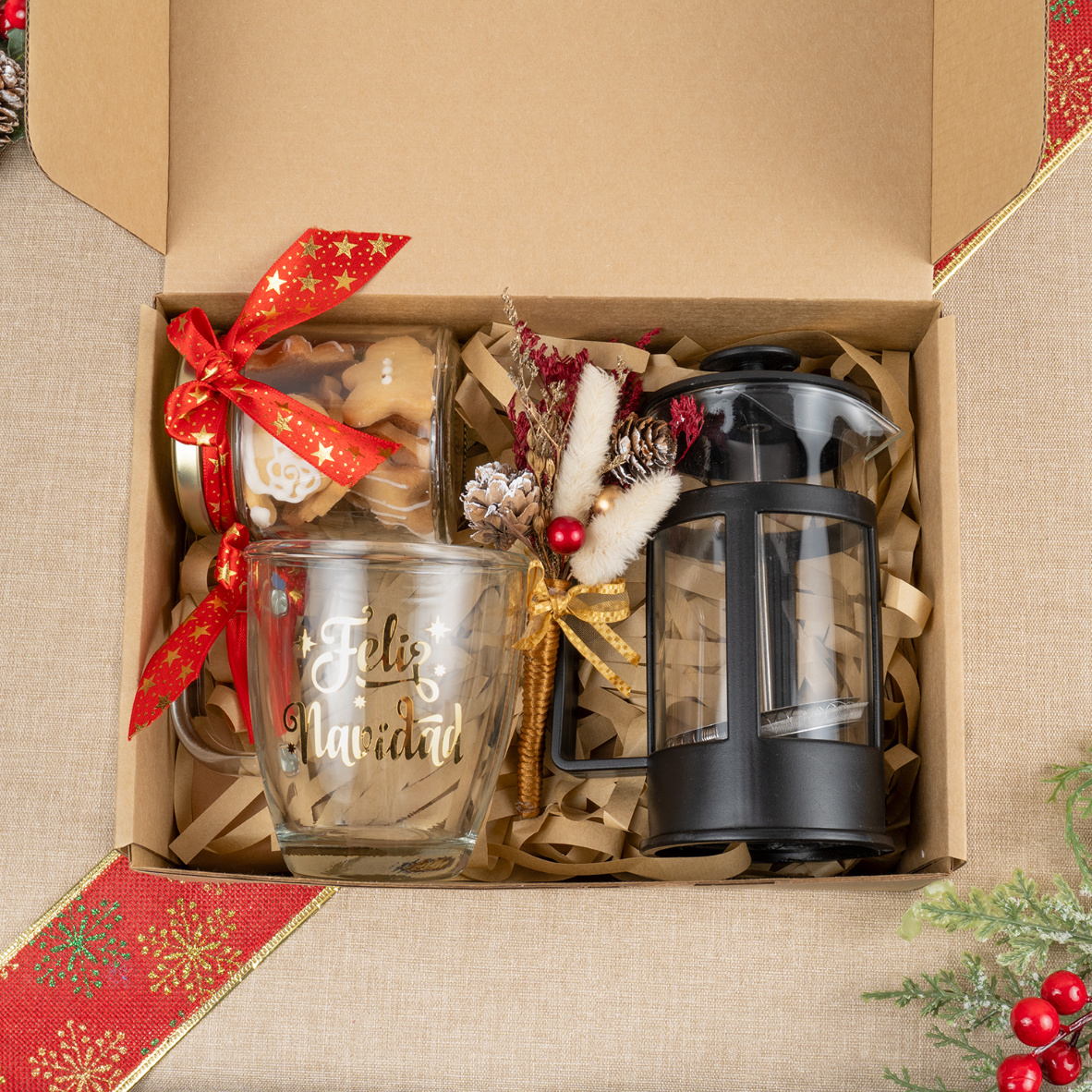 Pack navideño con cafetera