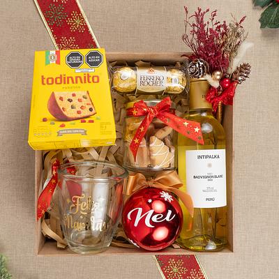 Pack navideño con vino 2