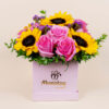 Box de rosas y girasoles - Imagen 2